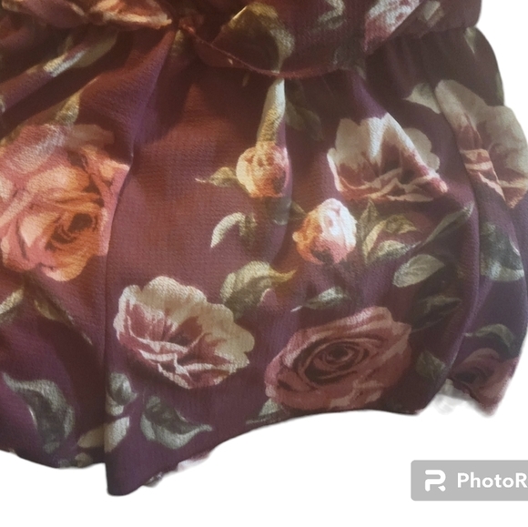 Rue 21 women's maxi dress with built in shorts size medium maroon color - Picture 6 of 6